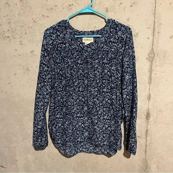 Denim & Supply Ralph Lauren Tops - RALPH LAUREN DENIM AND SUPPLY SILK BLEND Floral Long Sleeve SHIRT TOP Size S